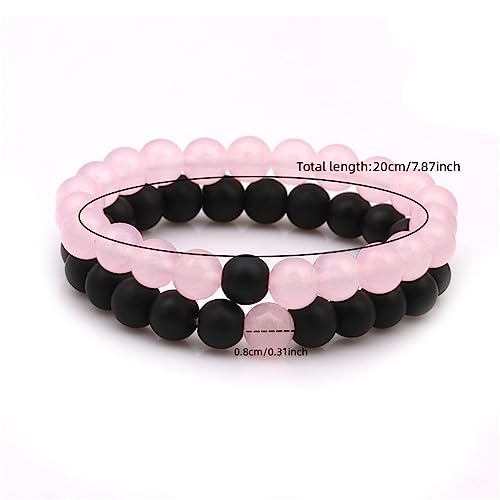 Beads Bangle Stretch Stone Beads Bracelets Friendship Couples Gifts