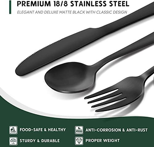 48-Piece Stainless Steel Silverware Set w/ Steak Knives for 8