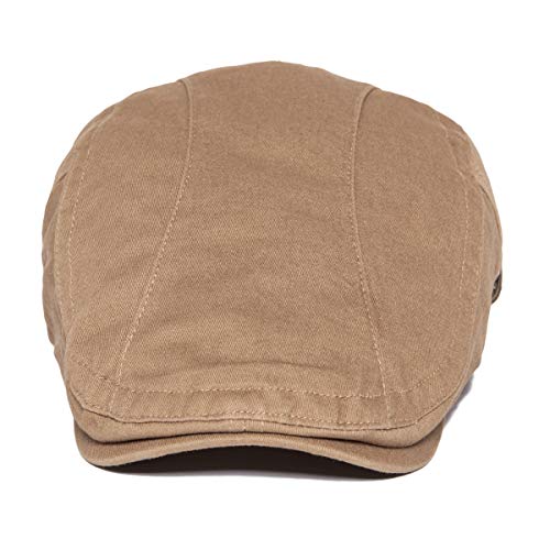 Men Cotton Newsboy Beret Hat Duckbill Buckle Cabbie Cap