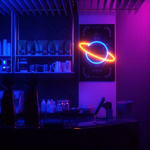 Planet Acrylic Neon Light Sign for Wall Decoration, Battery or USB Powered