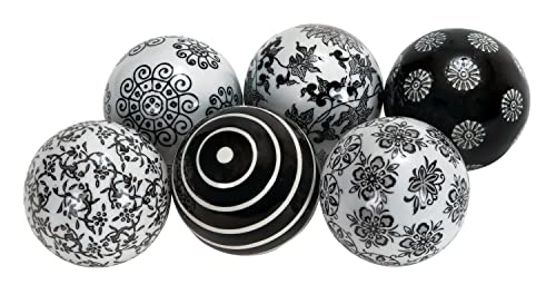 Ceramic Orbs & Vase Filler w/ Assorted Patterns, Set of 6
