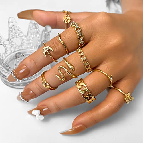 Vintage Silver Knuckle Rings Set for Women