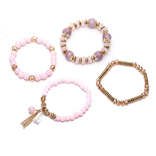 Boho Bead Stackable Bracelets for Women