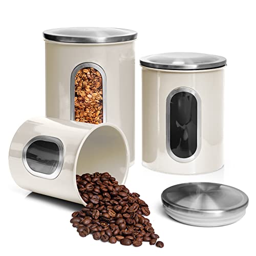 3 Pc Airtight  Canisters Sets For The Kitchen w/ See Through Window