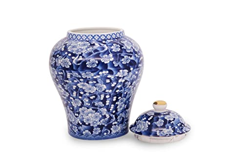 Blue  & White Porcelain Plum Blossom Ginger Jar