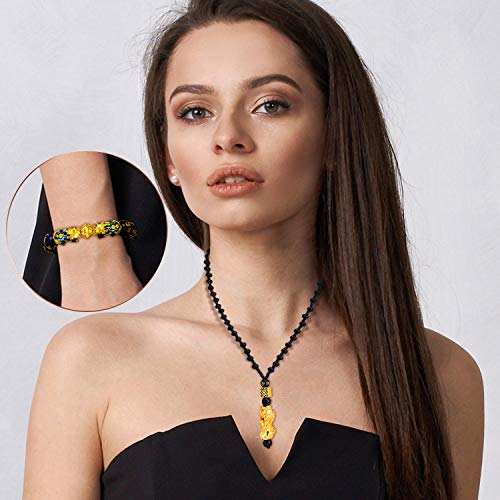 4 Piece Feng Shui Pi Xiu Pi Yao Bracelet Necklace Set