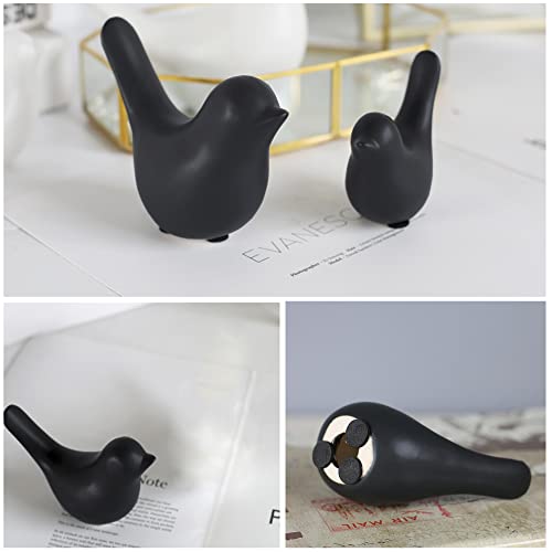 Small Animal Statues Home Decor Modern Style Black Decorative Ornaments for Living Room, Bedroom,