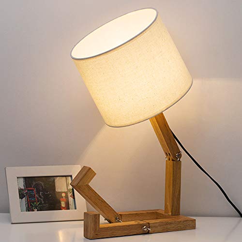 Cute Desk Lamp w/  Wood Base Changeable Shape