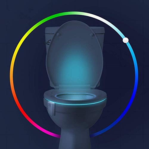 16-Color Toilet Night Light, Motion Sensor Activated Bathroom LED Bowl Nightlight