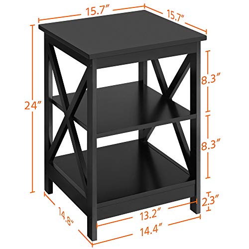 Set of 2 -3-Tier End Table  for Living Room