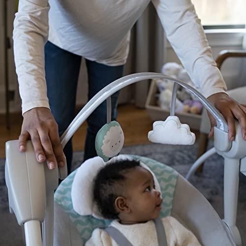 Easy-Fold Portable Baby Swing, Goji, Blue