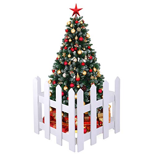 Christmas Tree  Wooden Picket Fence Decoration