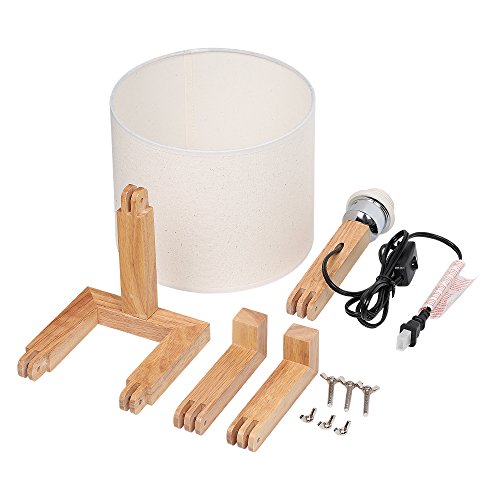 Cute Desk Lamp w/  Wood Base Changeable Shape
