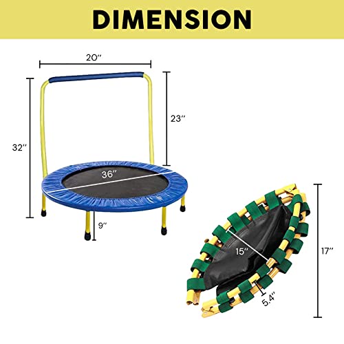 Kids Trampoline Portable & Foldable 36 Inch Round Jumping Mat