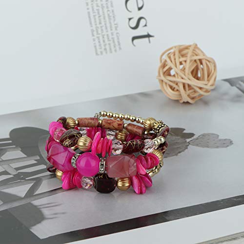 6Sets Bohemian Bead Bracelets for Women Multilayer