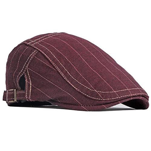 Mens Newsboy Hat Adjustable Breathable