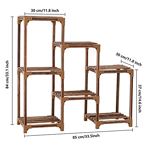 7 Tier Wood Plant Stand