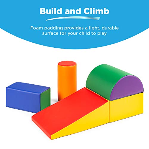 5-Pcs Kids Climb & Crawl Soft Foam Block Activity Play Structures for Child Development, Color Coordination, Motor Skills