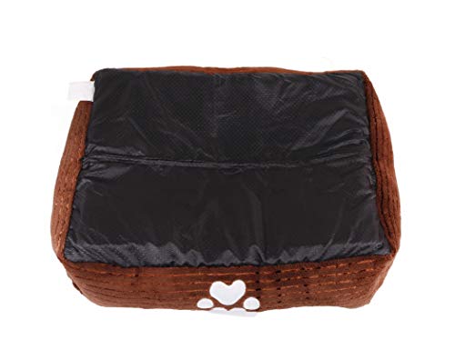 Reversible Rectangle Pet Bed w/ Dog Paw Printing, 25 by 21 inches