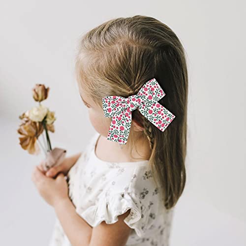 24 PCS Baby Girls Hair Bows Clips 4.5 inch Alligator Clips - One Size