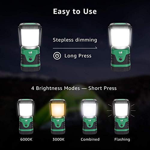 LED Camping Lantern Rechargeable, 1000LM - USB Cable Included