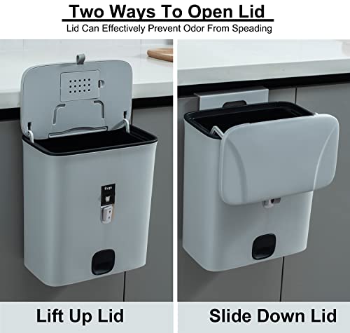 Compost Bin w/ Inner Barrel for Counter Top or Under Sink,10 Liter Trash Bin w/ Lid