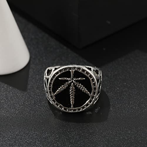 Cool Silver Vintage Gothic Punk Rings Set for Men Girls Women
