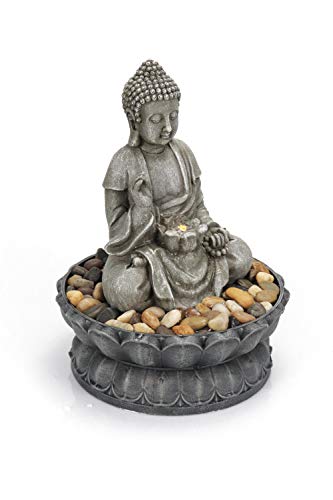 Sitting Buddha Fountain Tabletop Water Fountain- Zen Fountain