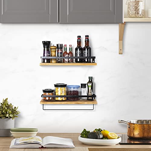 Set of 2 -Floating Storage Shelves Wall Mounted