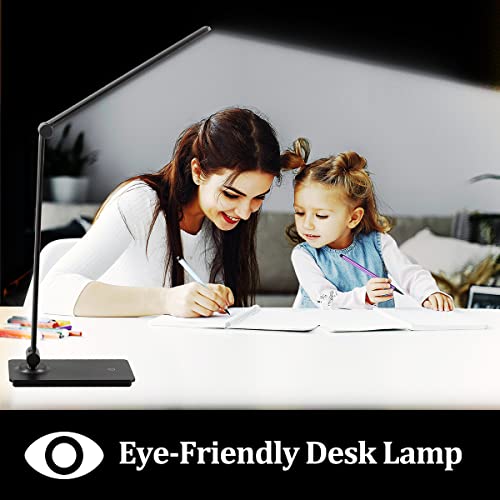 LED Desk Lamp, Touch Desk Lamps with 3 Levels Brightness, Dimmable Office Reading Lamp with Adjustable