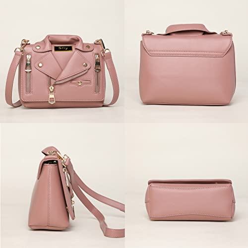 Women Leather Satchel Chain Strap Shoulder Bag Le