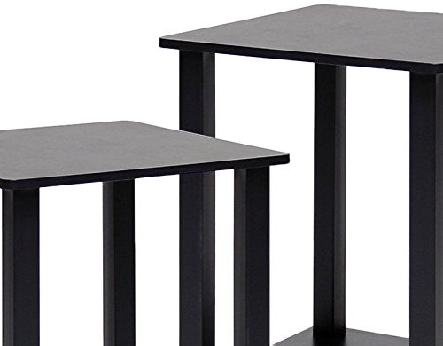 Simplistic End Table, Espresso/Black