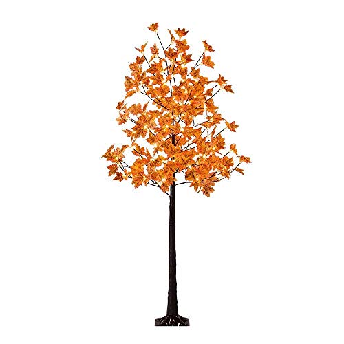 Artificial Lighted Maple Tree Warm White Fall Decorations