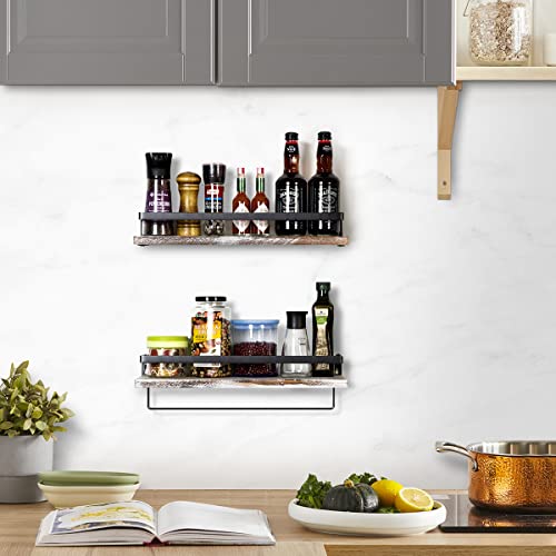 Set of 2 -Floating Storage Shelves Wall Mounted