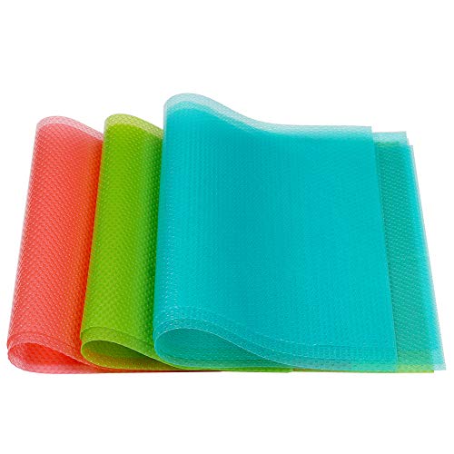 9 Pack Refrigerator Mats,Washable -Red/3Green/3Blue