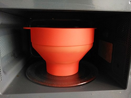 Silicone Microwave Popcorn Popper w/ Lid for Home Microwave Popcorn Makers