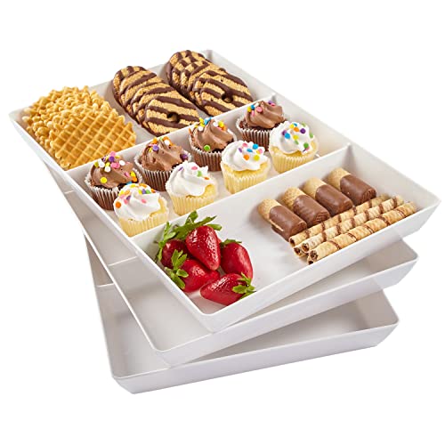 Plastic 34 -Section Serving Tray- White