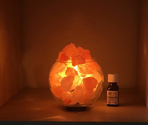 Sphere Bowl, Himalayan Salt Lamp w/ Dimmer Switch, Aromatherapy Salt