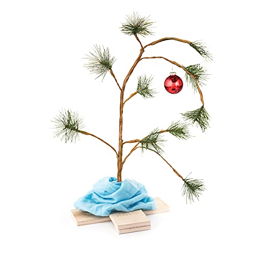 24" CBrwn Christmas Tree w/ Linus's Blanket Holiday Décor, Classic Ornament