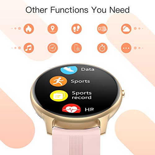 Smartwatch for Android& iOS Phones IP68 Waterproof Activity Tracker w/ Full Touch Color Screen