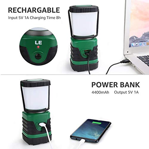 LED Camping Lantern Rechargeable, 1000LM - USB Cable Included