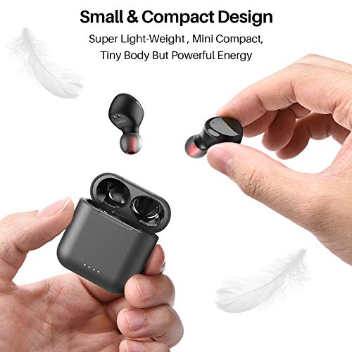 T6 True Wireless Earbuds Bluetooth Headphones Touch Control w/ Wireless Charging Case