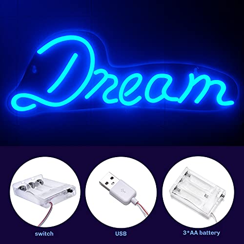 Led Neon Wall Light Wall Decor, Battery or USB Powered Light Up Acrylic Neon Sign