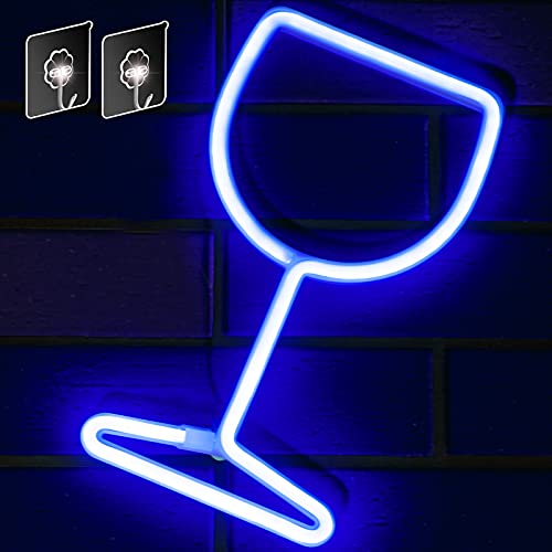 Wine Glass Neon Light Wall Decor