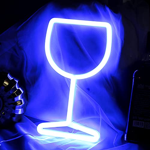 Wine Glass Neon Light Wall Decor