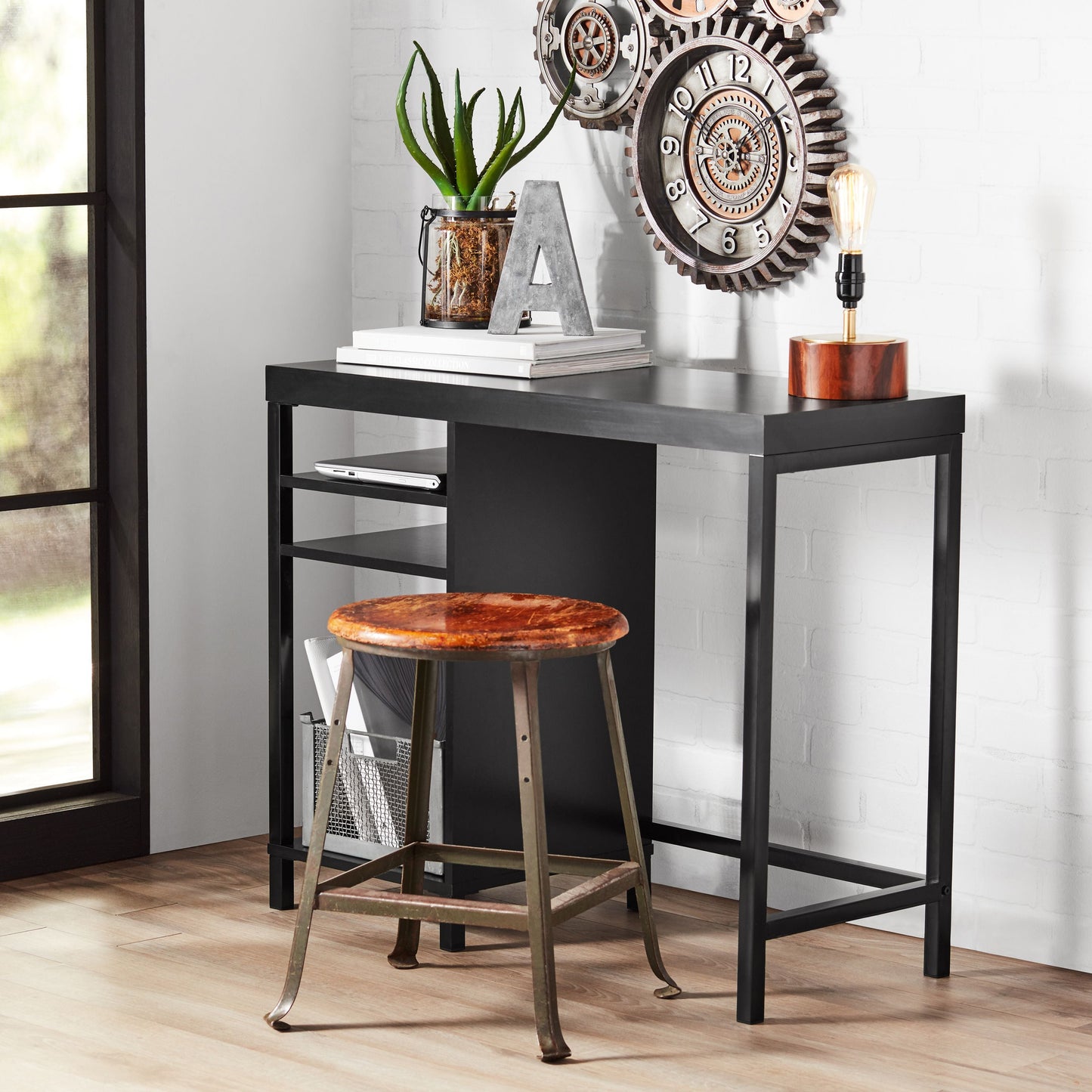 Park Cube Storage Desk, Canyon Walnut