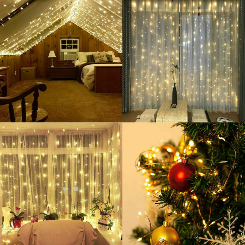 100PCS 300 LED Curtain Fairy Lights