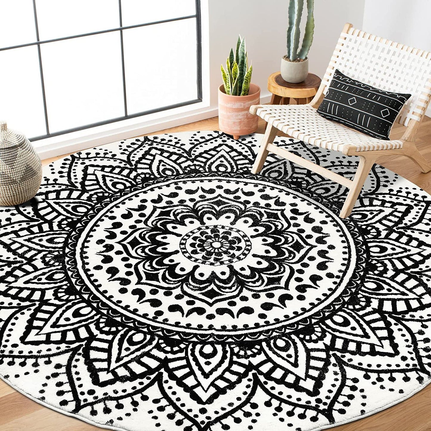 5.25 Ft Large Round Area Rug