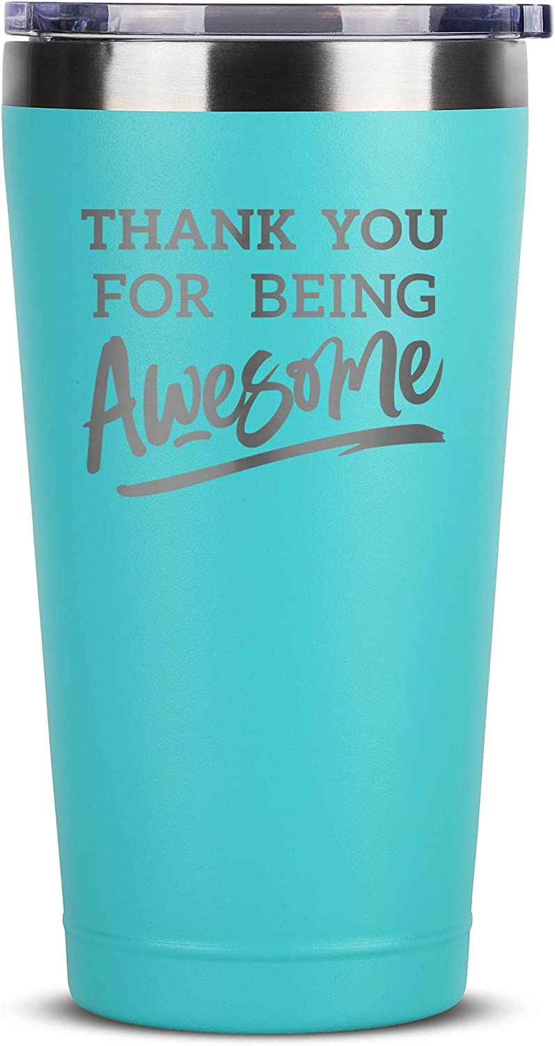 Christmas Thank You Gifts for Men/Women - Thank You For Being Awesome 16 oz Mint Tumbler