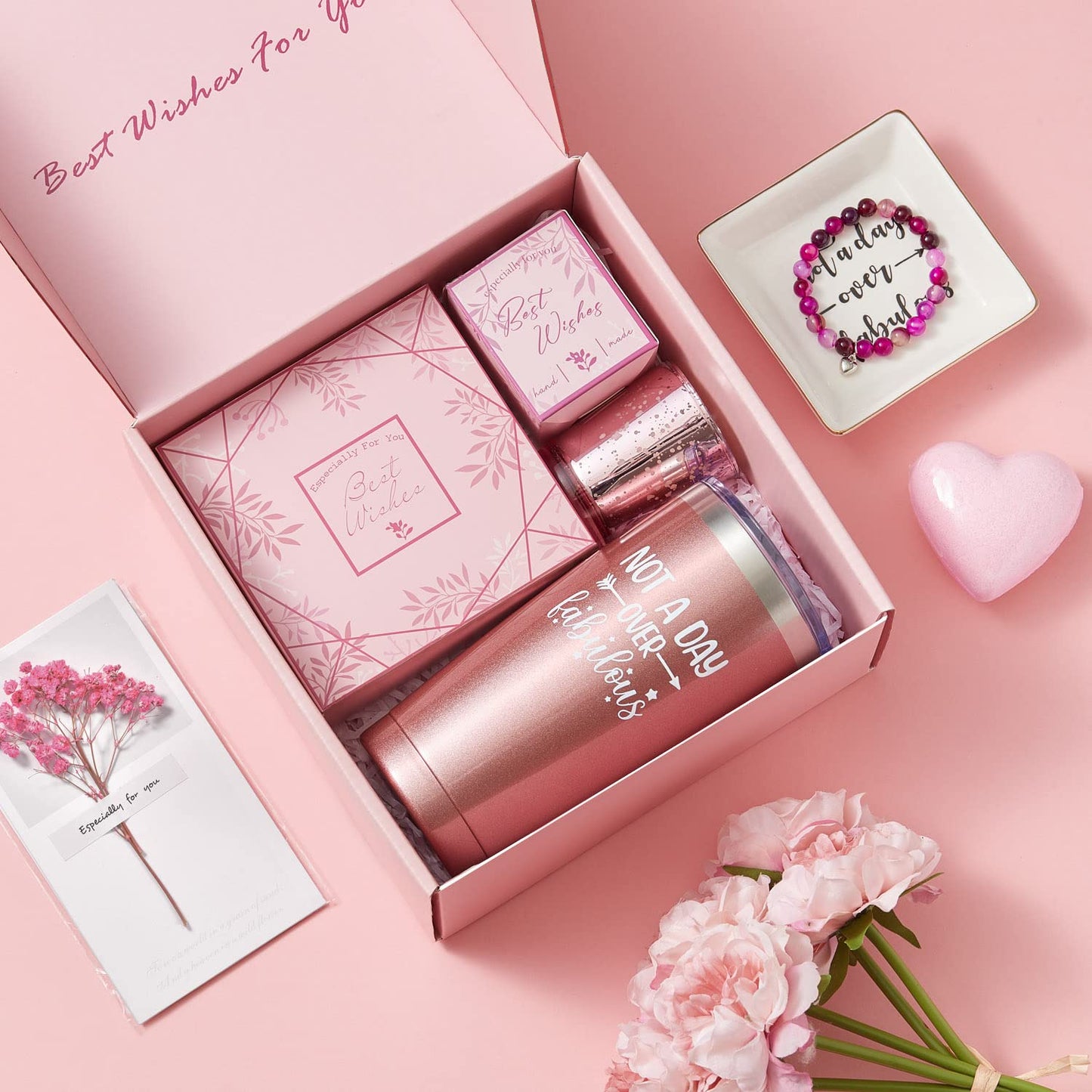 Gifts for Women, Mom - Relaxing Spa Gift Basket for Birthday, Christmas Gifts for Women, Mothers Day, Valentines Day, Unique Gift ideas for Sister, Wife, Grandma, Gifts for Women Who Have Everything